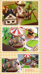 Doll House Miniature DIY Dollhouse With Furnitures Wooden House Toys For Children Birthday Gift merry go around