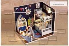 Doll house furniture miniatura diy doll houses miniature dollhouse wooden handmade toys for children birthday gift  H011