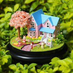 Doll House Miniature DIY Dollhouse With Furnitures Wooden House  Toys For Children Birthday Gift Spring Discourse