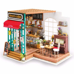 Doll House Miniature DIY Dollhouse With Furnitures Wooden House Toys For Children Sam's Bookstore Robotime