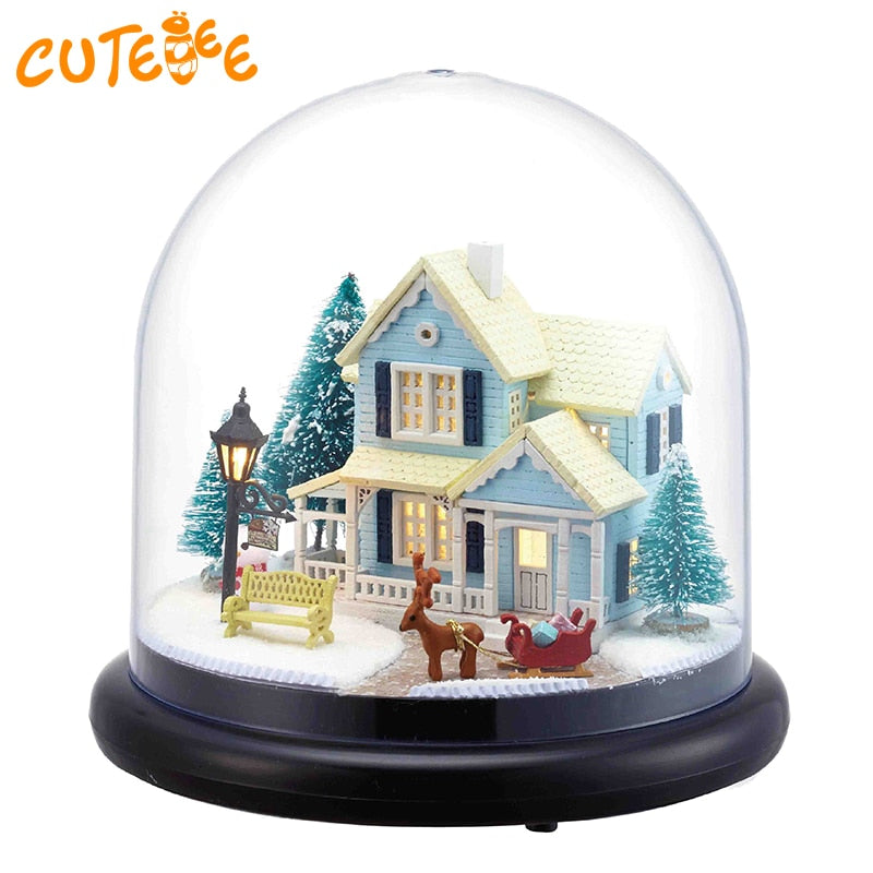 Doll House Miniature DIY Dollhouse With Furnitures Wooden House Christmas house Toys For Children Birthday Gift
