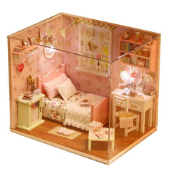Cutebee Doll House Furniture Miniature Dollhouse DIY Miniature House Box Theatre Toys for Children stickers DIY Dollhouse H01