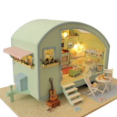 DIY Doll House Wooden Doll Houses Miniature dollhouse Furniture Kit Toys for Children Gift  Time travel