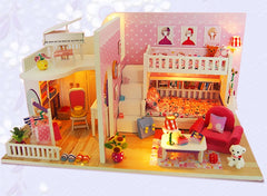 Cutebee Doll House Furniture Miniature Dollhouse DIY Miniature House Room Box Theatre Toys for Children DIY Dollhouse Njxw-B