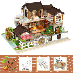 Cutebee Doll House Furniture Miniature Dollhouse DIY Miniature House Room Box Theatre Toys for Children stickers DIY Dollhouse K