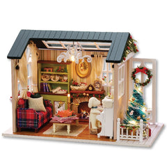 CUTEBEE Doll House Miniature DIY Dollhouse With Furnitures Wooden House Toys For Children  Holiday Times Z009