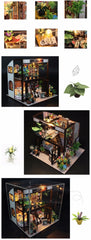 CUTEBEE Doll House Miniature DIY Dollhouse With Furnitures Wooden House Waiting Time Toys For Children Birthday Gift M027